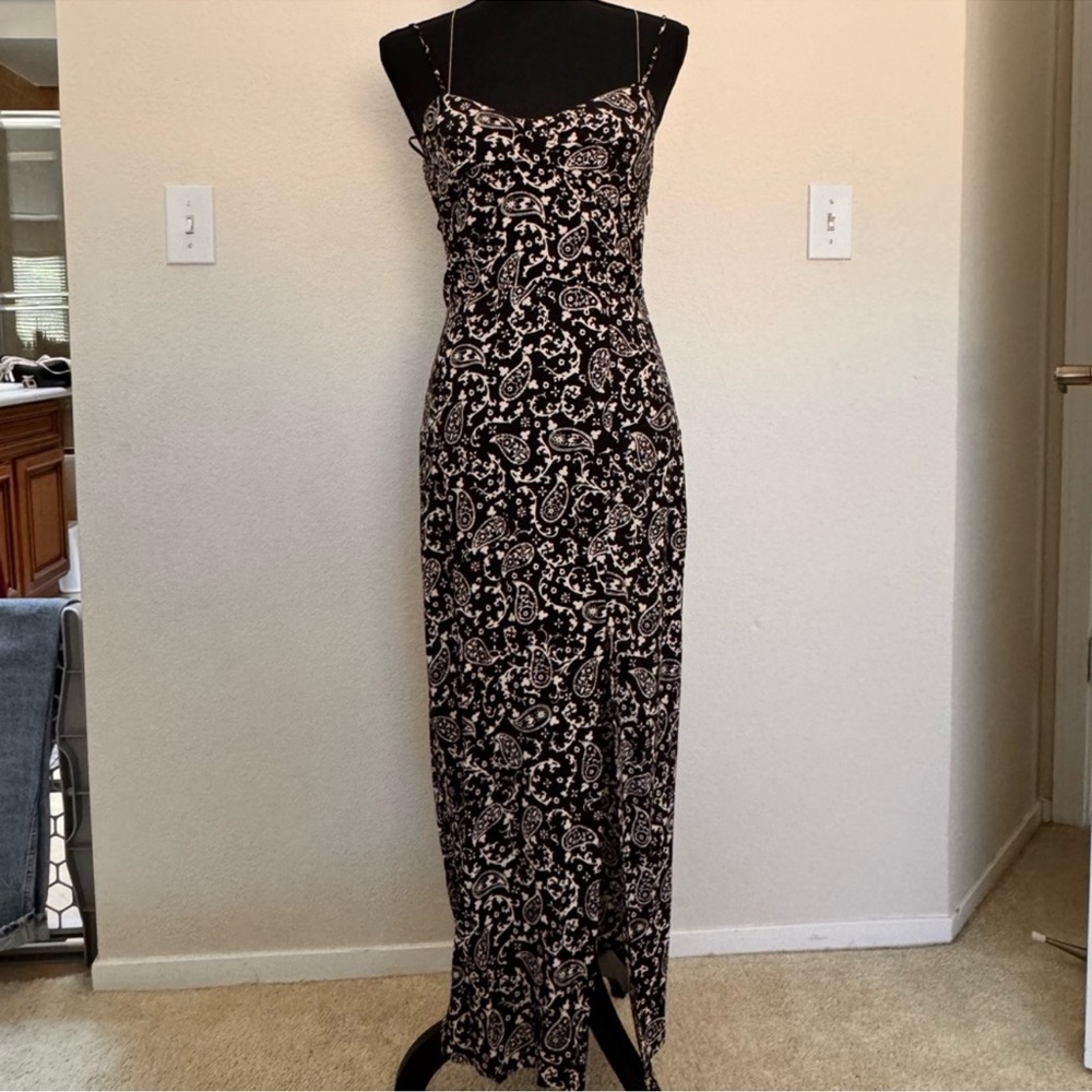 Zara Black and White Maxi Dress